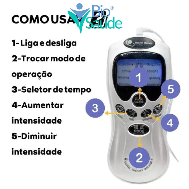 Aparelho De Fisioterapia Portátil Choque Elétrico Acupuntura Aparelho de Fisioterapia